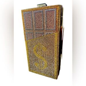 Gold Dollar Sign Clutch